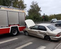 В Туле на Рязанском шоссе пожарная машина протаранила легковушку