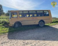 В Родниковском районе автобус с детьми съехал в кювет