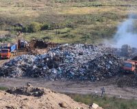 пожар на полигоне