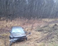 улетел в кювет