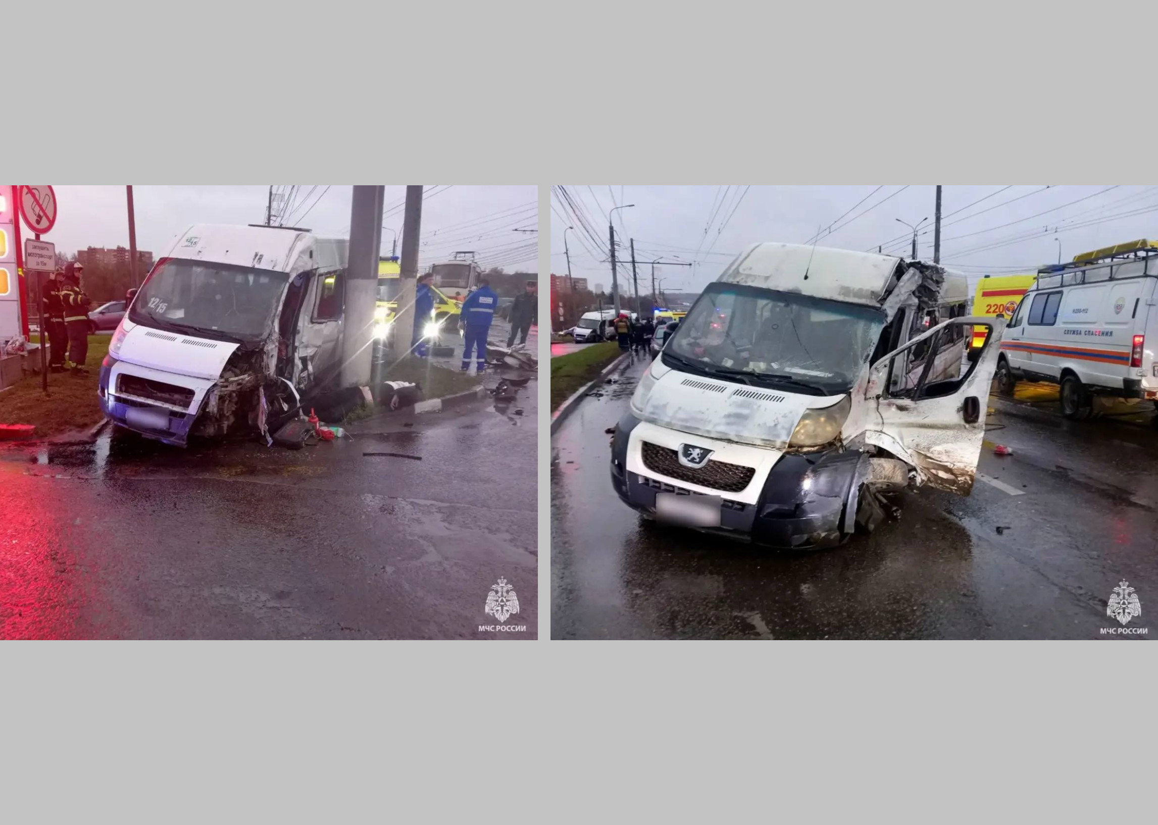 В Туле трамвай сошел с рельсов на встречку и протаранил две маршрутки