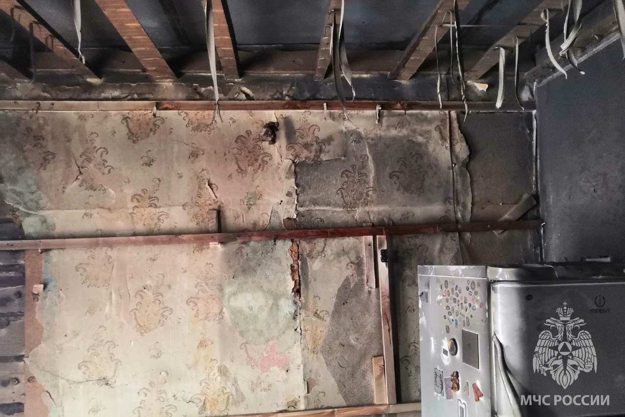 В Кохме пенсионер пострадал при пожаре в частном доме