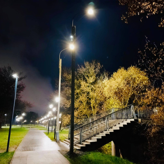 На Самойловском мосту в Иванове зажглись новые фонари