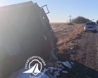 перевернулся пассажирский автобус