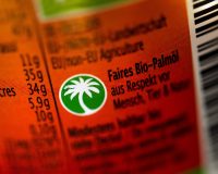 этикетака, пальмовое масло