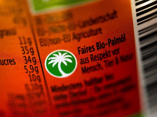 этикетака, пальмовое масло