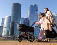 семья с детской коляской