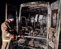 сгорел автобус