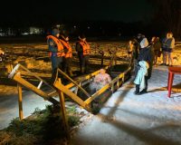 В Иванове подготовили иордань в парке им. Революции 1905 для крещенских купаний