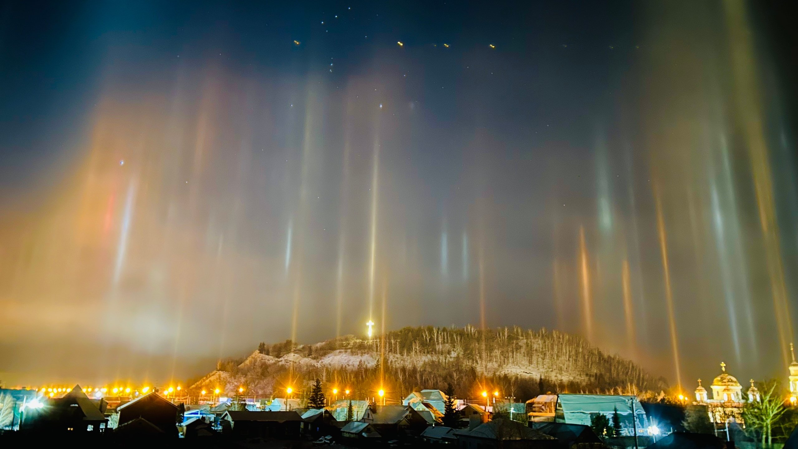 световые столбы