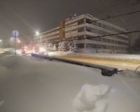 Упавшая опора ЛЭП