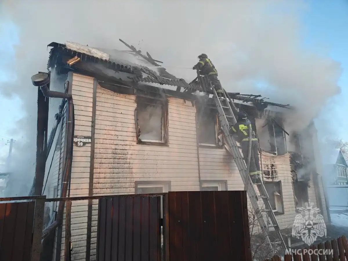 Четверых человек и собаку спасли в Боровичах пожарные