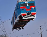 электричка летит