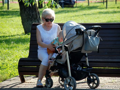 Бабушка с коляской