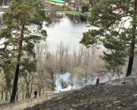 пожар Грушинская поляна