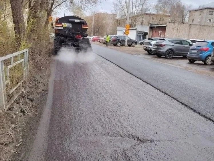Начался ремонт дороги на улице Кирякиных в Иванове