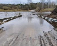 В Ивановской области 30 апреля подтопило мост из-за подъема воды в реке Нерль