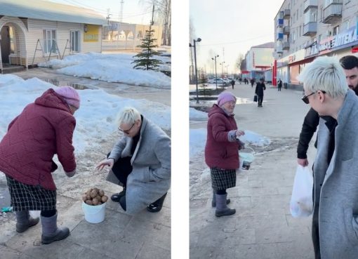 Певец SHAMAN в Чувашии на вокзале купил ведро картошки у бабушки