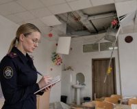 В новгородской школе им. Г.Р. Державина обрушились потолки