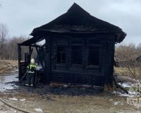 В Палехском районе огонь полностью уничтожил частный дом