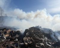 пожар на полигоне ТБО