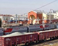 Погрузка на железной дороге в Орловской области