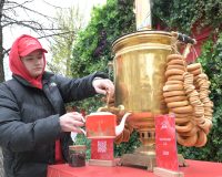 самовар, чай, бублики