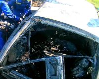погиб в аварии со столбом и в пожаре
