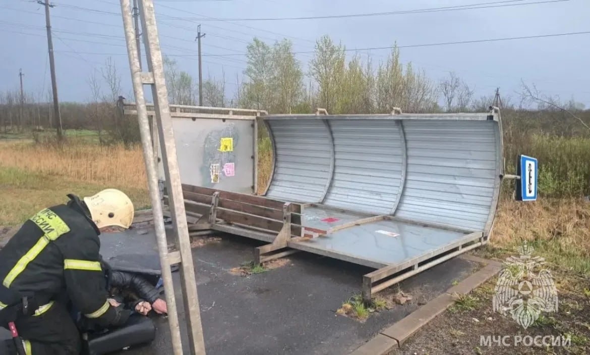 В Новгородской области остановочный павильон раздавил человека