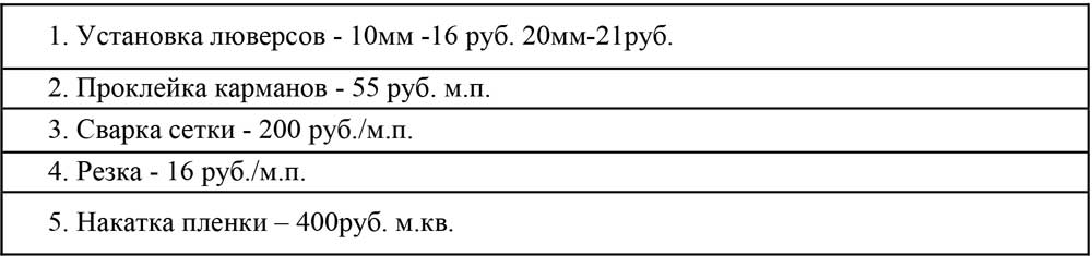 Сведения о размере и других условиях оплаты работ или услуг ООО «Два С»