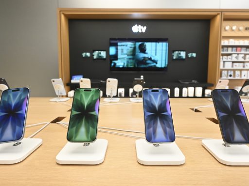 витрина с iPhone