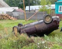 В Пензенской области «двенашка» перевернулась и снесла газовую трубу
